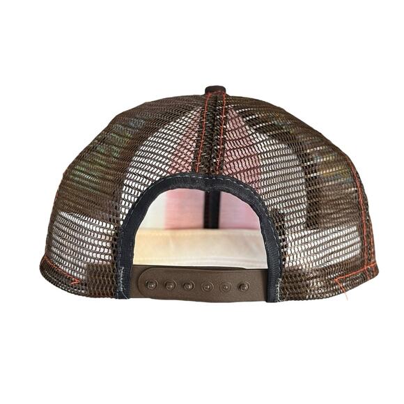 Vintage 80s Cleveland Browns Football Lucky Stripes NFL Trucker Snapback Cap Hat - Picture 2 of 4